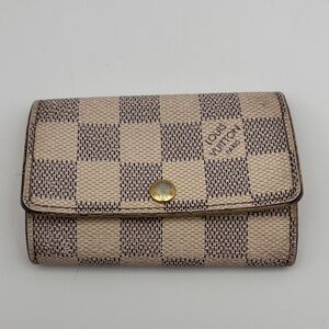 Louis Vuitton Damier Azur Canvas Folded keychain Cream/Beige